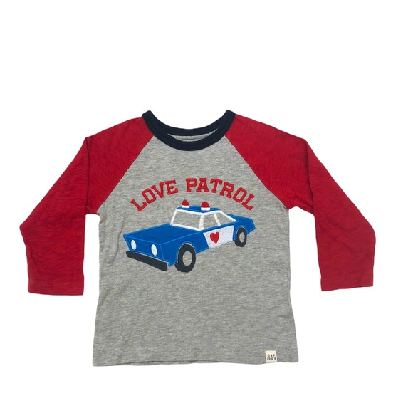 Gap Baby Blue Corduroy Pants & Love Patrol Long Sleeve Tee Shirt Set - Picture 3 of 16